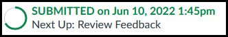 Sample Canvas successful submission indicator