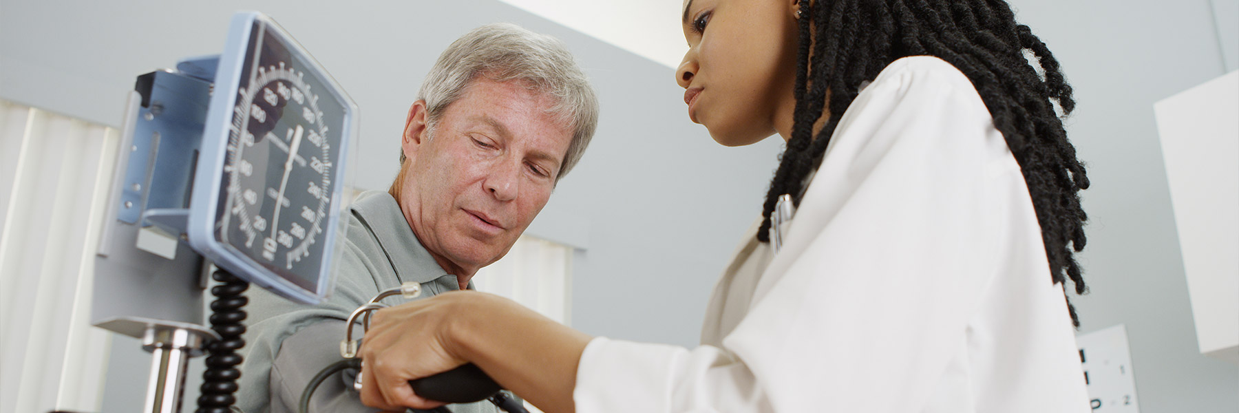 Nurse with older patient